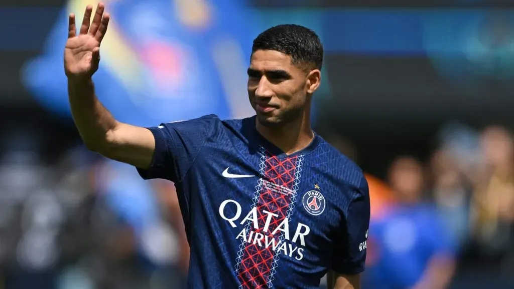 Atualmente no PSG, o lateral Hakimi é revelado pelo Real Madrid (foto: David Ramos/Getty Images)