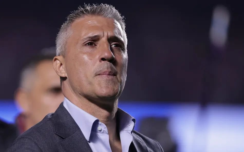 Hernán Crespo, técnico do São Paulo, durante partida do campeonato do Brasileirão