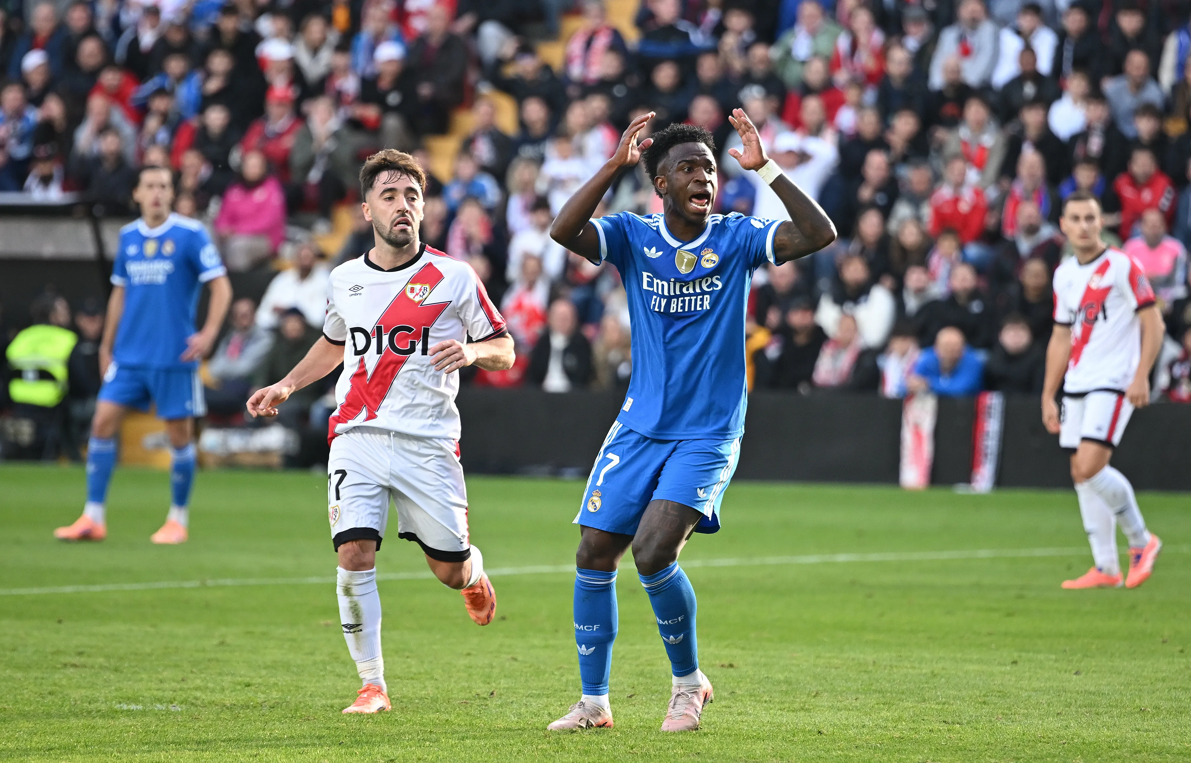 Vinicius Jr em jogo do Real Madrid. Foto: Denis Doyle/Getty Images