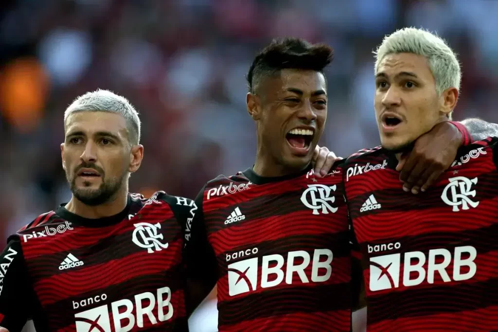 Atacante Pedro durante jogo do Flamengo