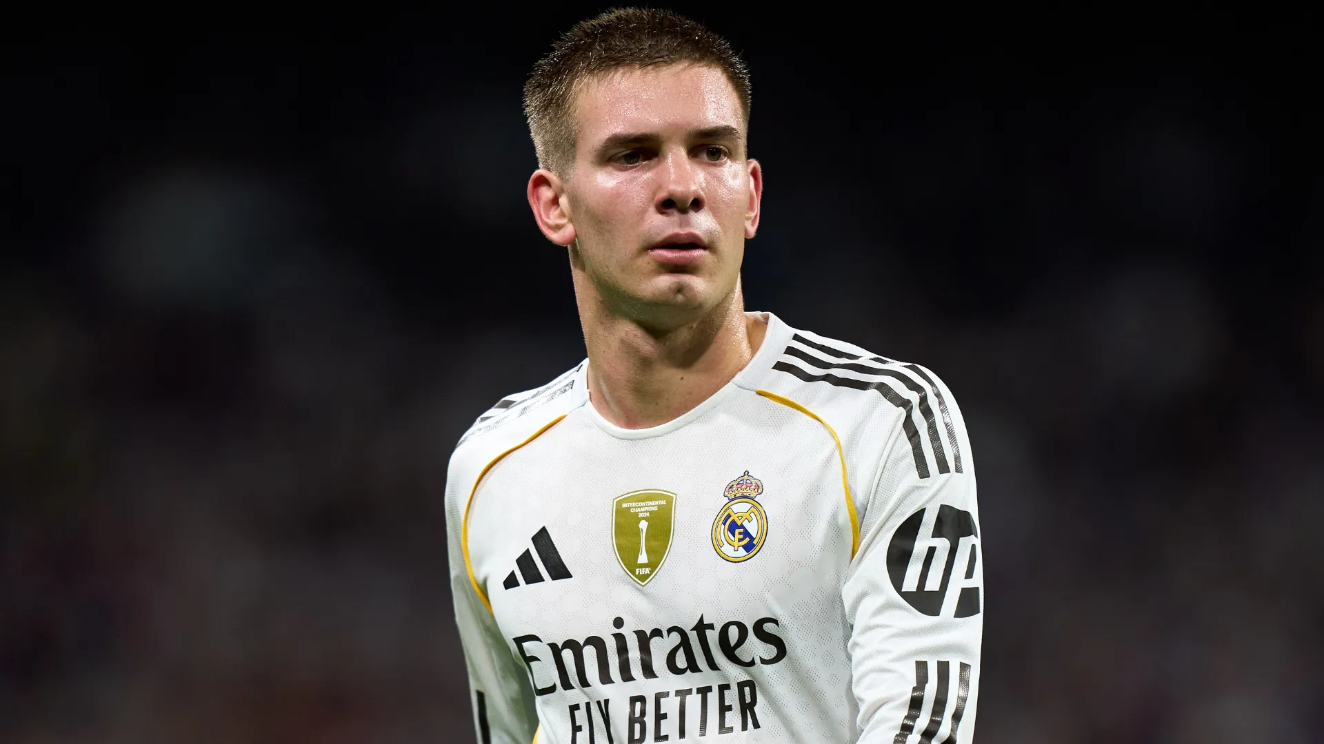 Mastantuono em jogo do Real Madrid. Foto: Angel Martinez/Getty Images