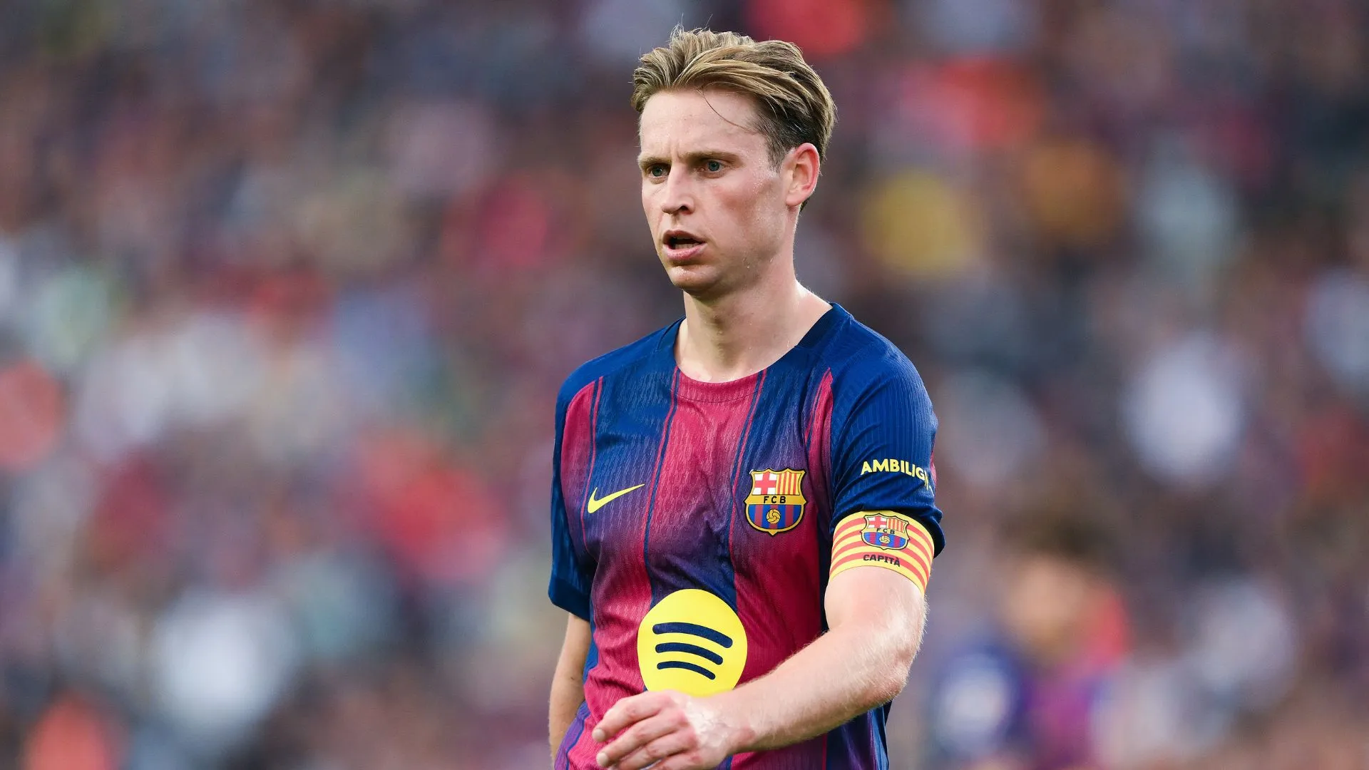 De Jong pode desfalcar o Barcelona contra o Villarreal (foto: David Ramos/Getty Images)
