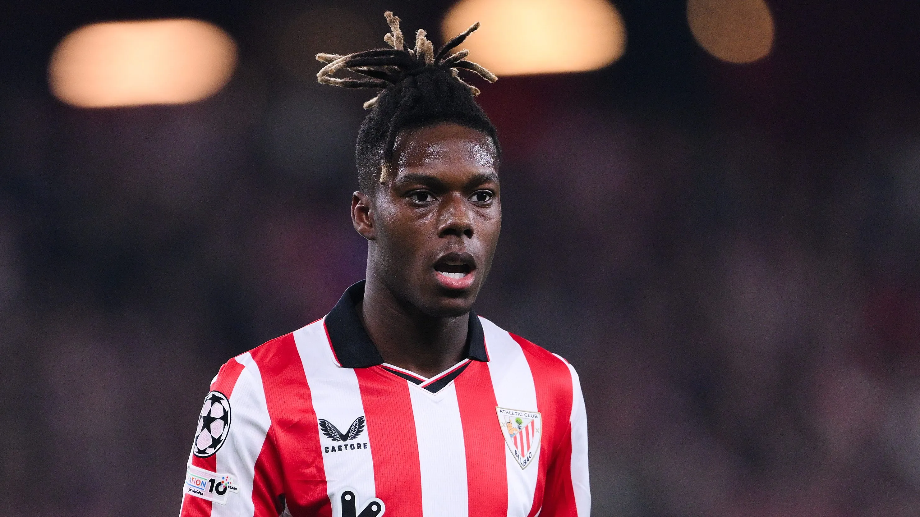 Nico Williams em jogo do Athletic. Foto: David Ramos/Getty Images