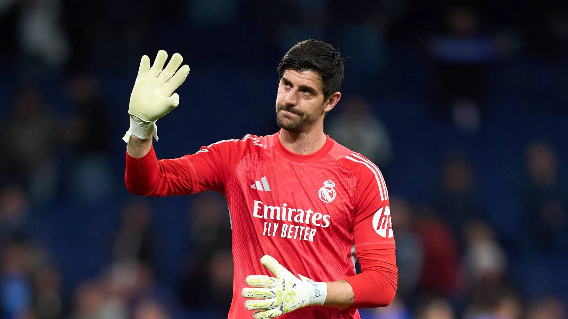 Thibaut Courtois em jogo do Real Madrid na LaLiga