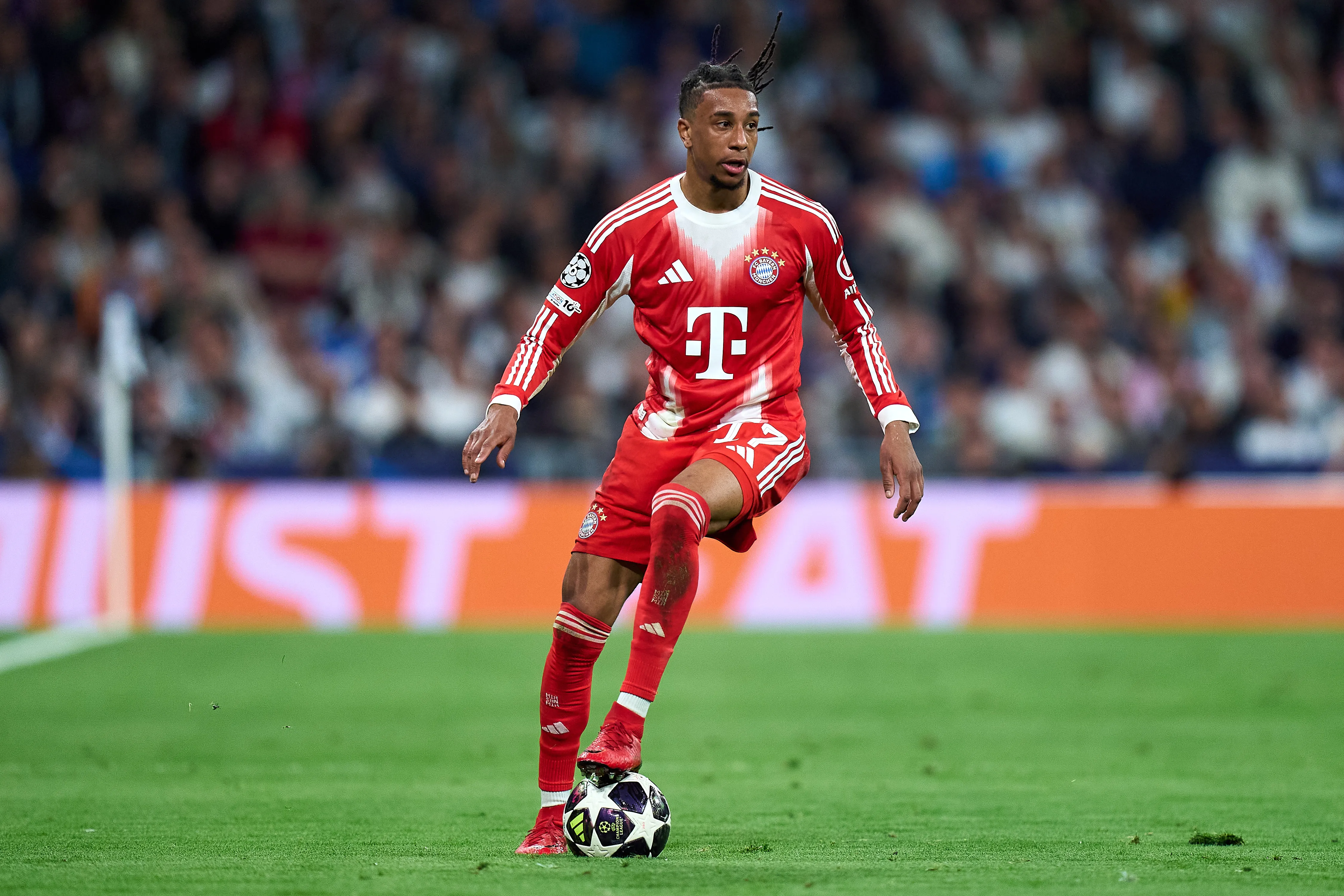 Oise durante a vitória do Bayern contra o Real Madrid. Foto: Angel Martinez/Getty Images