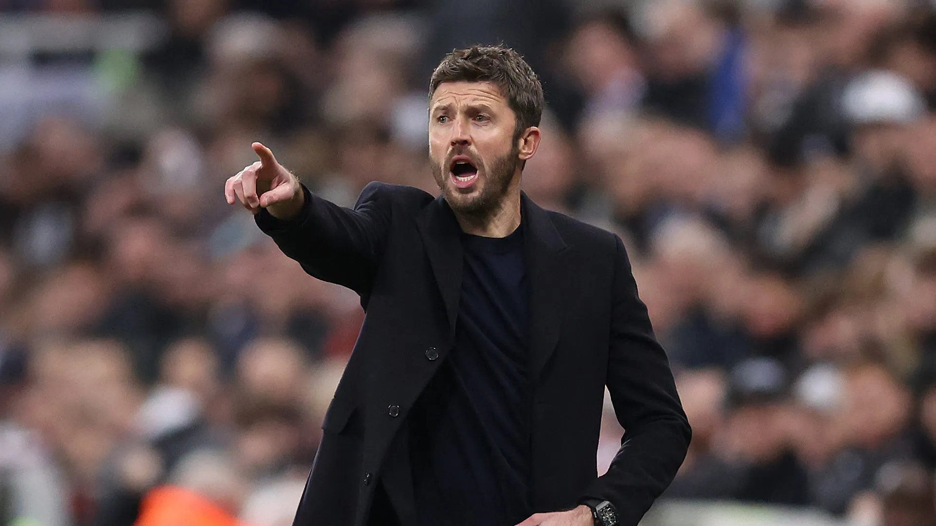 Michael Carrick durante jogo do Manchester United. Foto: George Wood/Getty Images