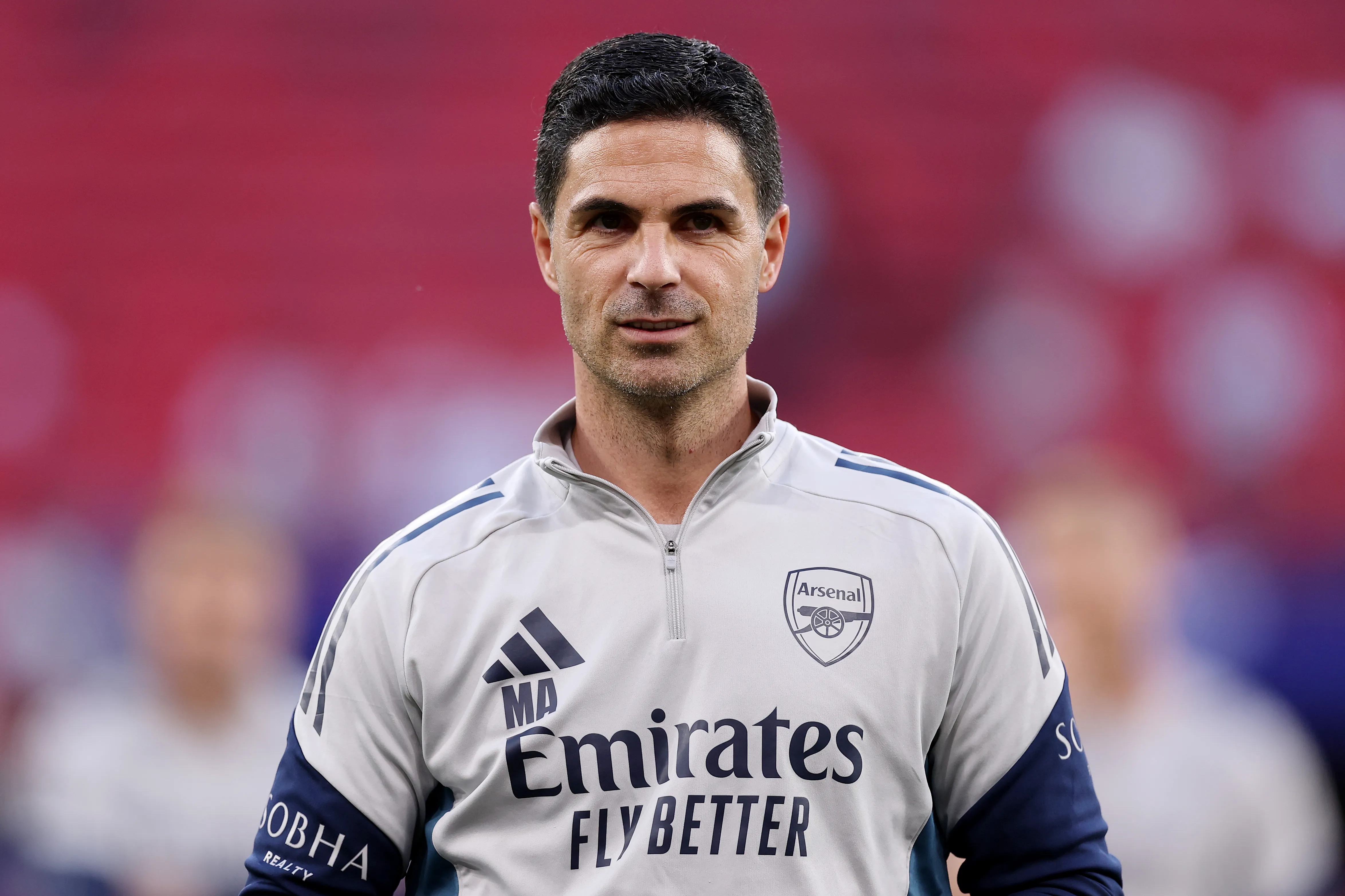 Arteta durante uma sessão de treino
