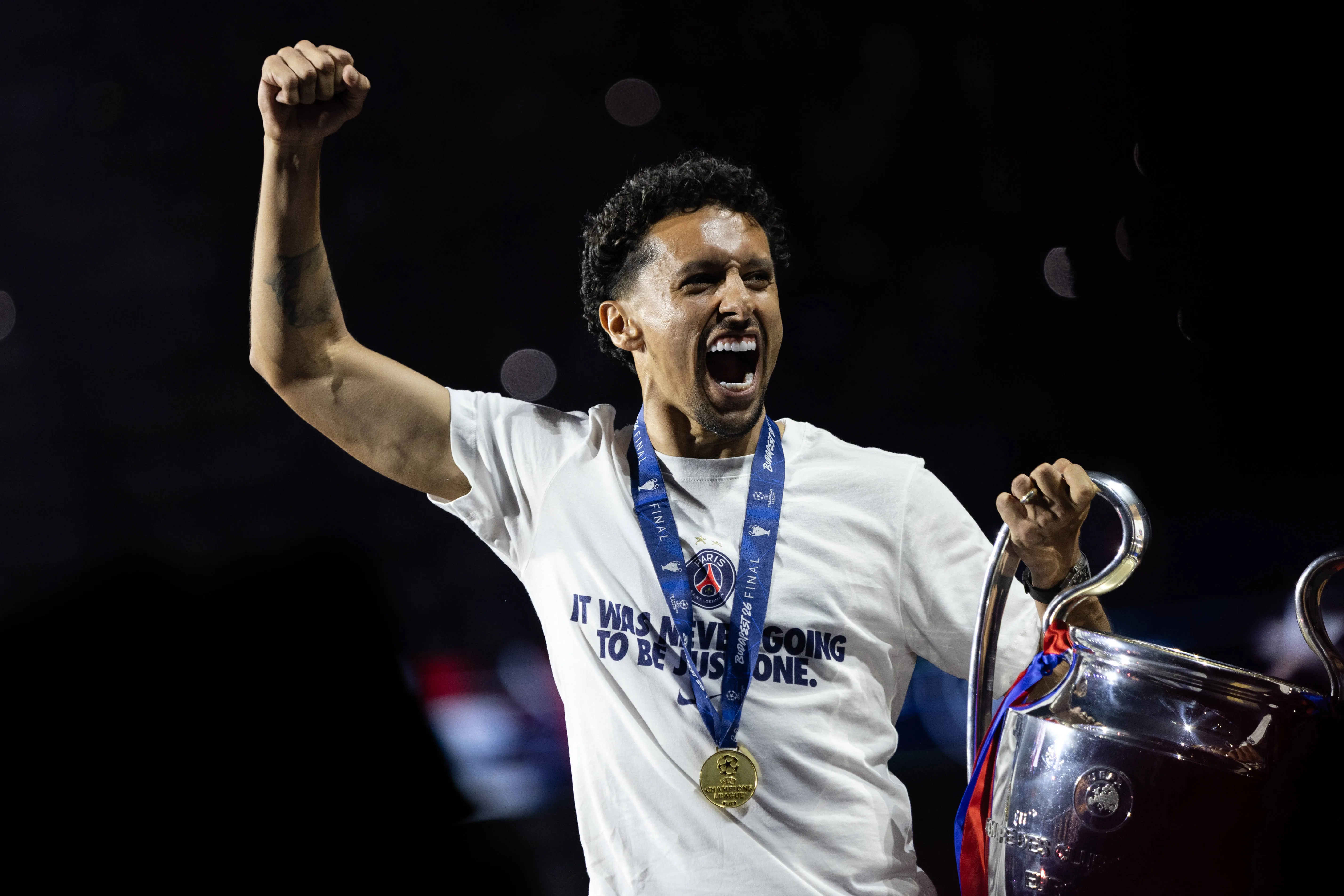Marquinhos conquistou mais um título da Champions League com o PSG. Foto: IMAGO / NurPhoto