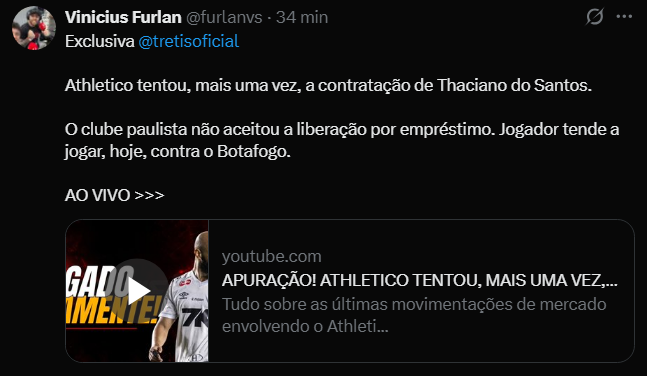 Athletico-PR em Atividade no Mercado