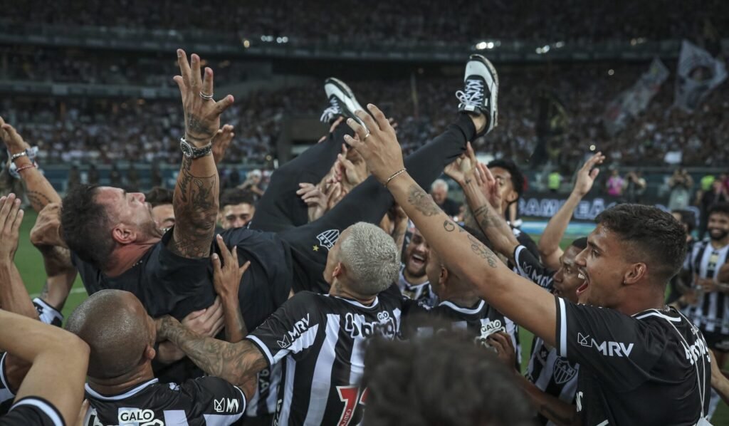 Imagem de comemoração do Atlético-MG