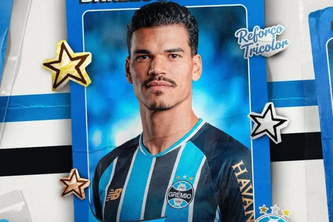 Grêmio anuncia contratação de Danilo Barbosa, ex-Palmeiras e Botafogo • Divulgação/Grêmio