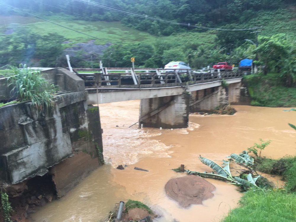 Alfredo Chaves foi o município capixaba com o maior acúmulo de chuvas em 24h
