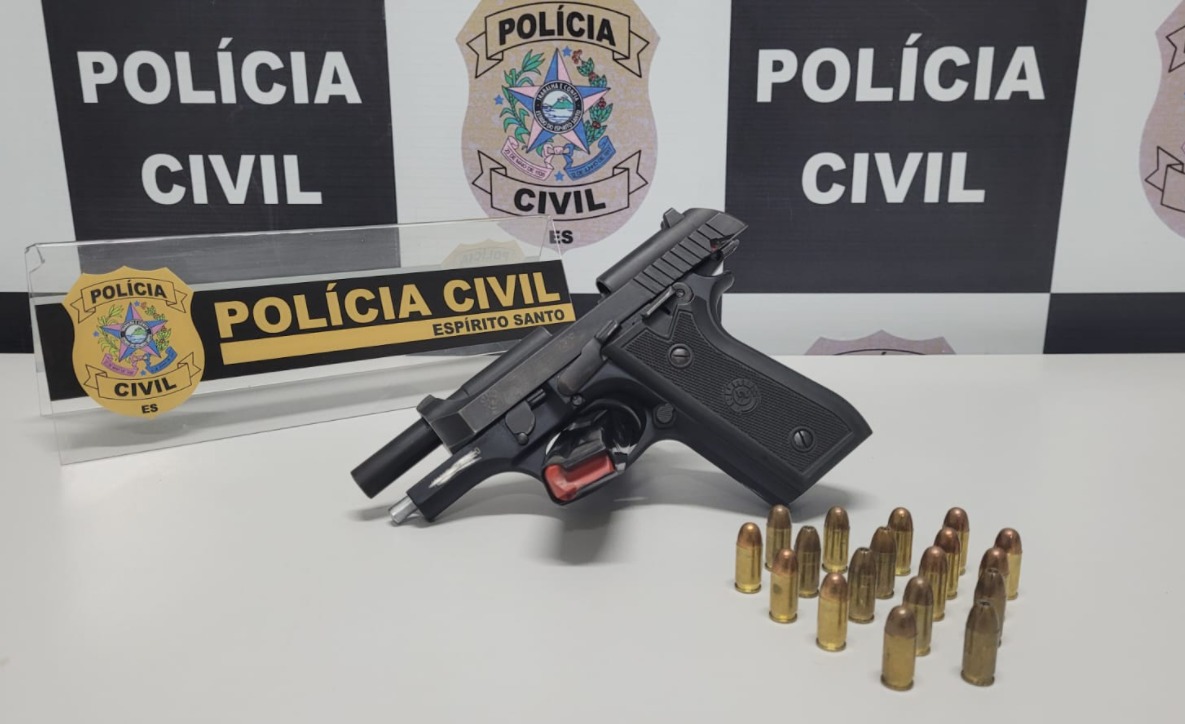 Denarc prende suspeito e apreende pistola com numeração raspada e 18 munições em Vila Velha