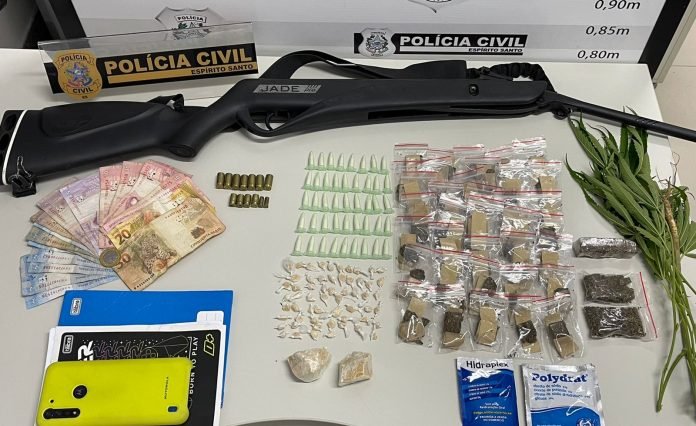 Polícia Civil apreende arma de pressão modificada e prende suspeito em Jaguaré