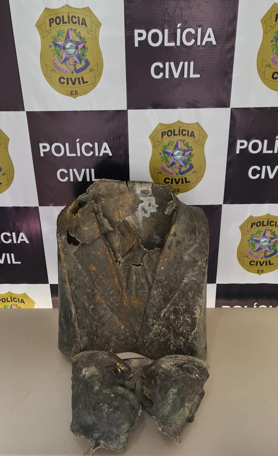 Polícia Civil identifica suspeitos de furto e recupera busto de bronze em Cachoeiro de Itapemirim