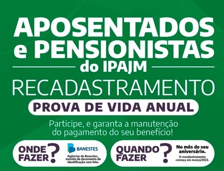 Aposentado e pensionista do IPAJM: começa recadastramento por meio de Prova de Vida