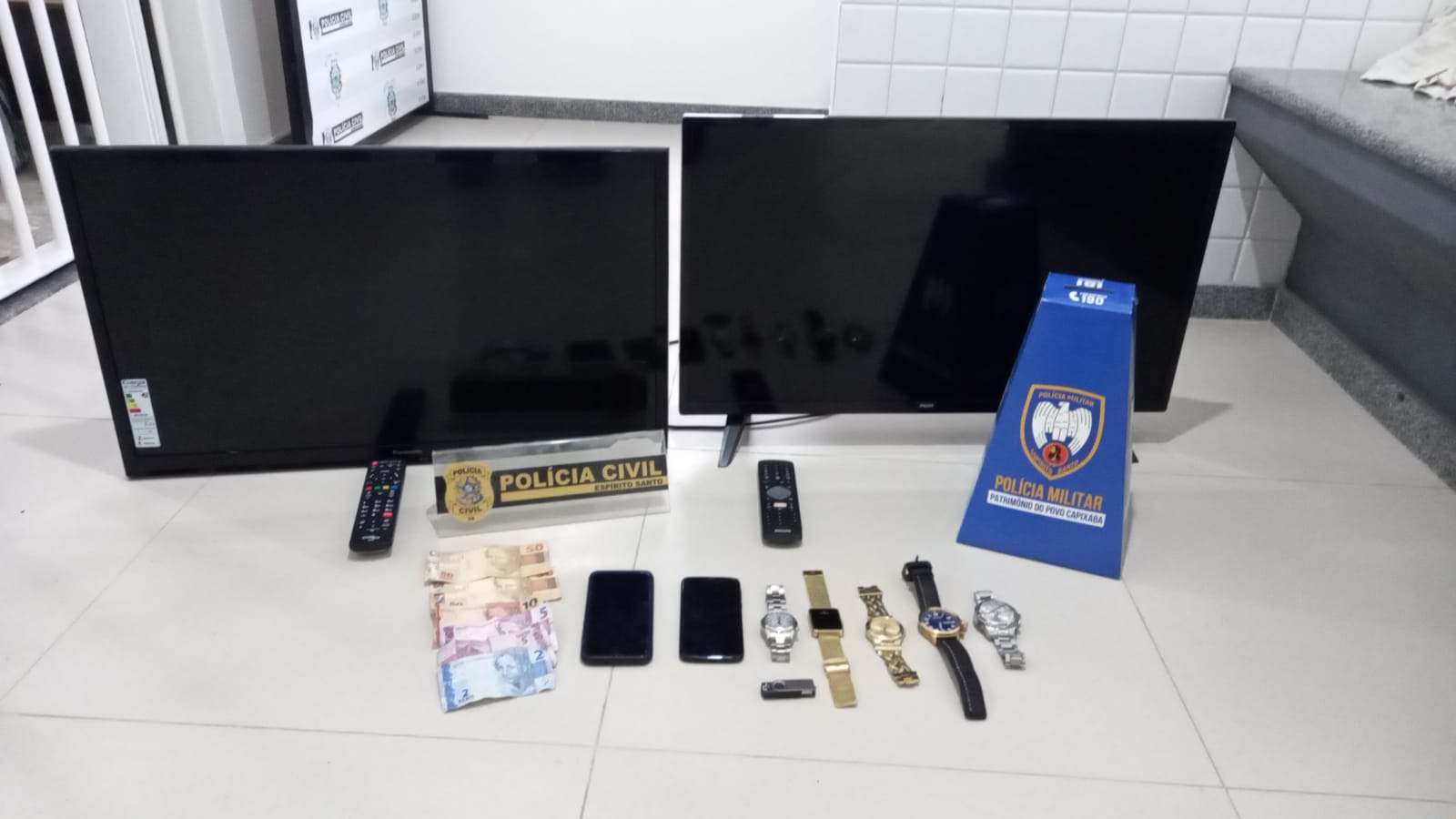 PCES e PMES prendem suspeito de roubar família em São Gabriel da Palha