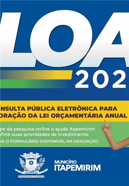 AUDIÊNCIA E CONSULTA PÚBLICA ELETRÔNICA DA LEI ORÇAMENTÁRIA ANUAL - LOA 2023