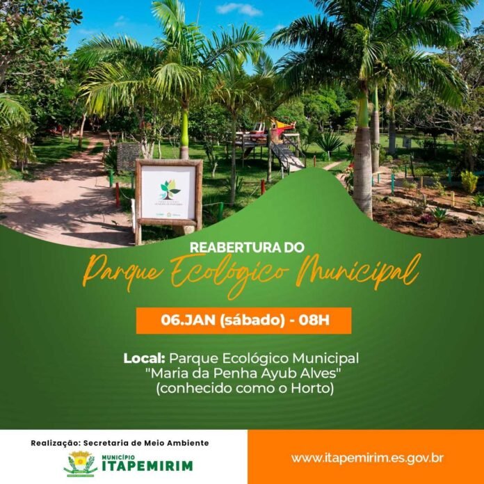REABERTURA DO PARQUE ECOLÓGICO MUNICIPAL SERÁ NESTE SÁBADO