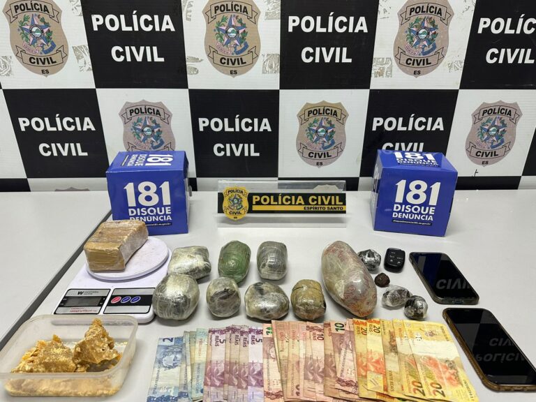 Polícia Civil prende dois suspeitos por envolvimento com o tráfico de drogas em Vitória