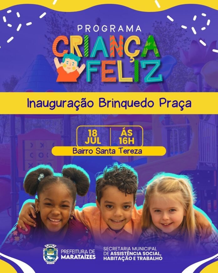 Marataízes inaugura primeira Brinquedo praça do Sul do ES