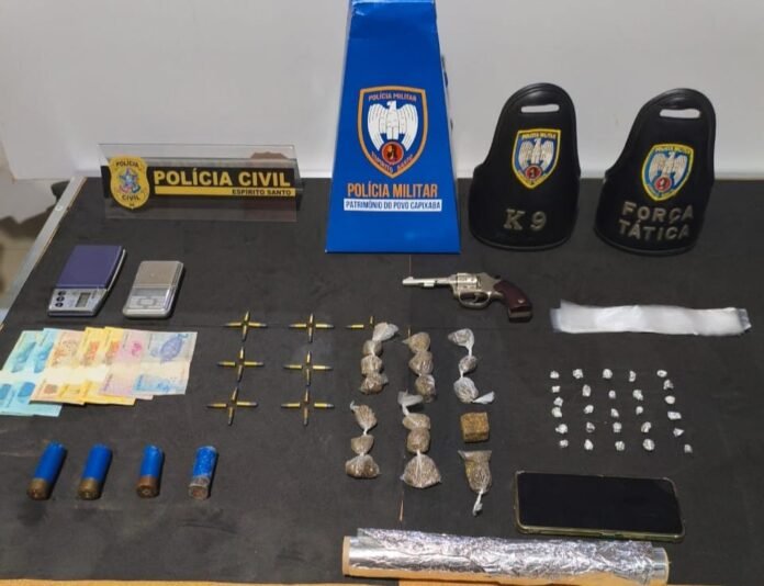 Polícia Civil e Força Tática do 11º Batalhão prendem homem por tráfico e posse de arma em Barra de São Francisco