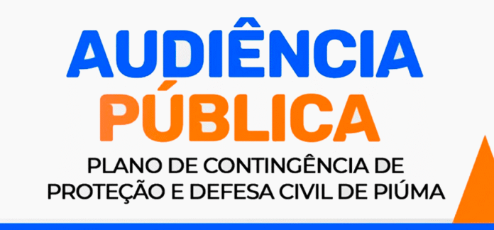 Prefeitura de Piúma irá realizar Audiência Pública sobre Plano de Contingência de Proteção e Defesa Civil