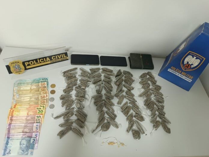 Polícia prende três suspeitos por tráfico de drogas em Vila Valério