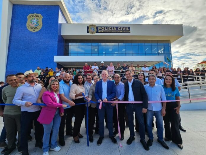 Governo do Estado inaugura obras de macrodrenagem e de nova Delegacia Regional e Sala Marias em Aracruz