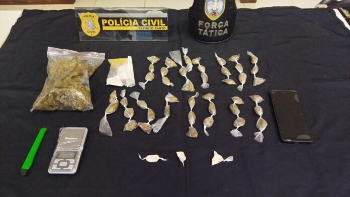 Polícia Civil apreende 170 gramas de maconha e prende suspeito de tráfico em Venda Nova do Imigrante