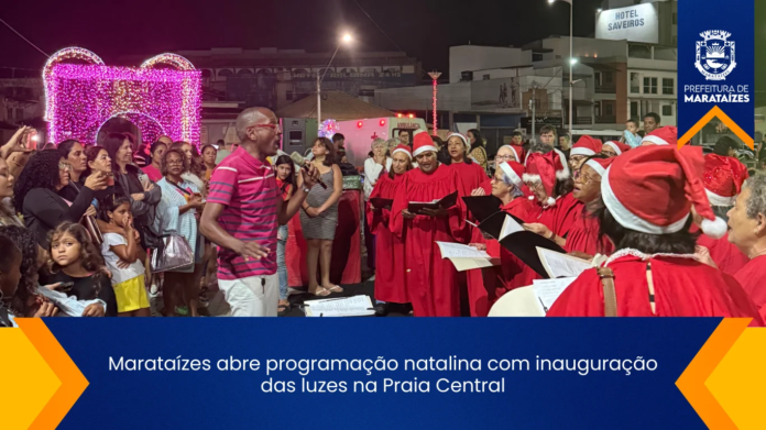 Marataízes abre programação natalina com inauguração das luzes na Praia Central