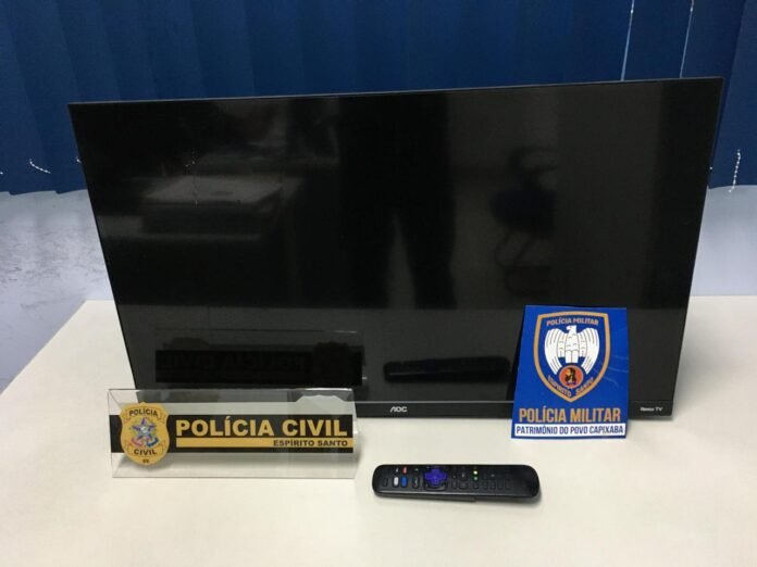 PCES e PMES recuperam televisão furtada e autuam homem por receptação em Guaçuí