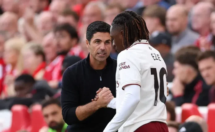 Arteta explica baixa minutagem de Eberechi Eze em jogos do Arsenal