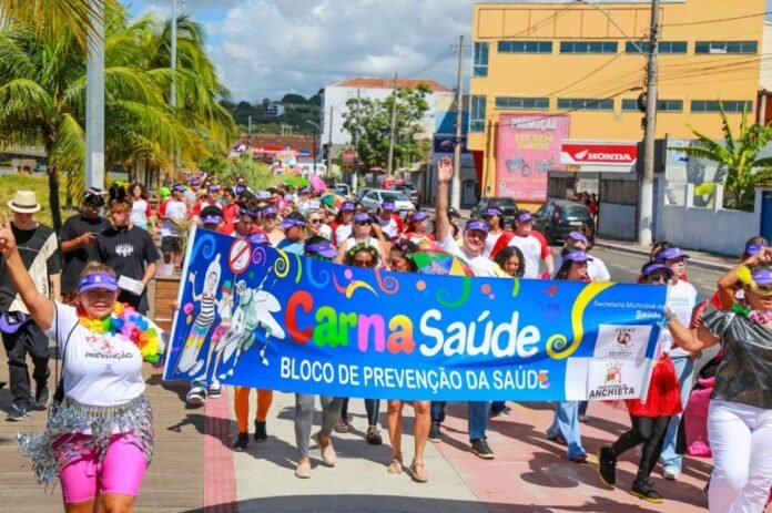 Notícia Bloco da Saúde leva alegria e prevenção ao Carnaval de Anchieta - Prefeitura Municipal de Anchieta
