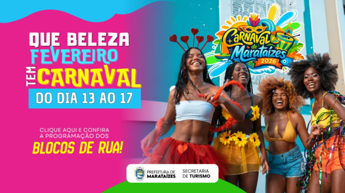Prepare a fantasia! Saiu a programação dos blocos de Carnaval em Marataízes 