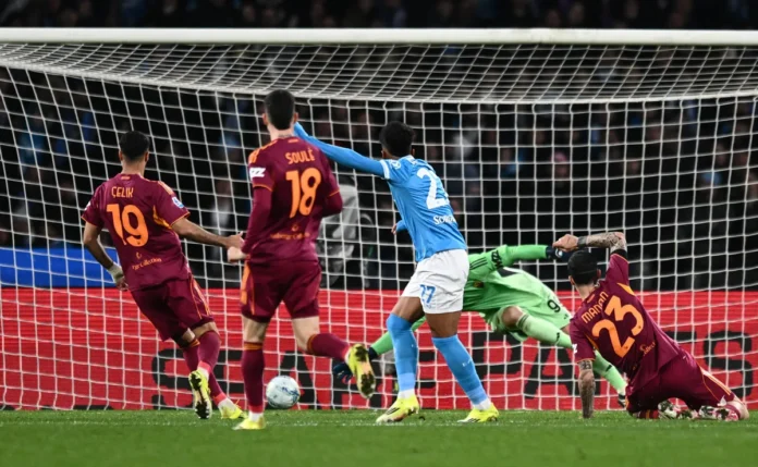 Com gol de Alisson Santos, Napoli busca empate contra a Roma no clássico italiano