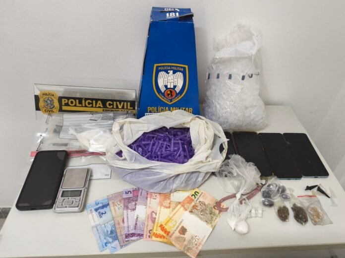 Operação conjunta das Polícias Civil e Militar prende quatro suspeitos e apreende drogas em São Gabriel da Palha