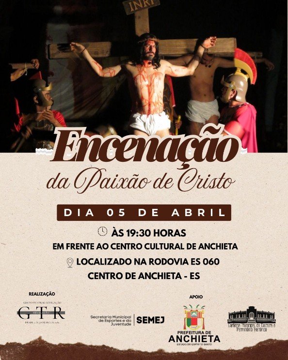 Notícia Encenação da Paixão de Cristo - Prefeitura Municipal de Anchieta