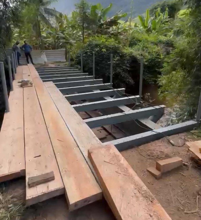 Notícia Obras finalizadas na ponte de Olivânia - Prefeitura Municipal de Anchieta