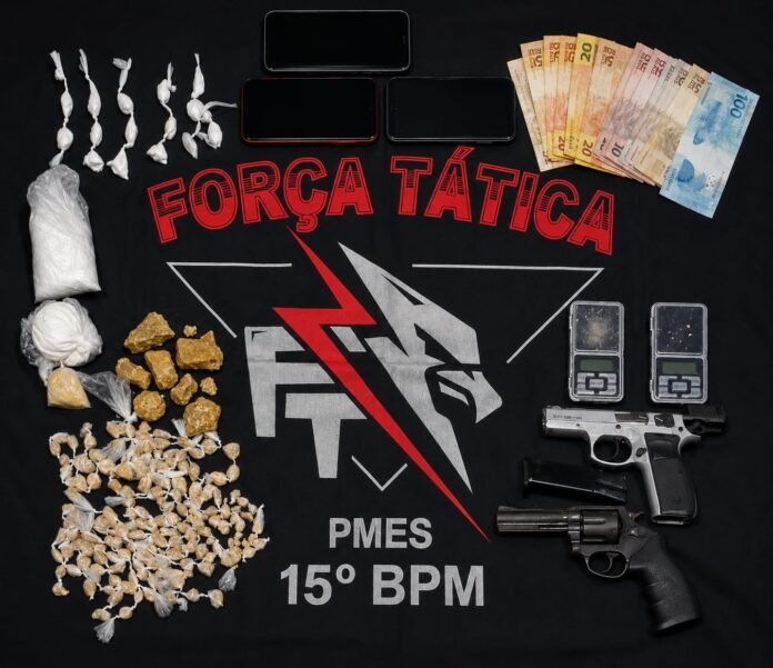 Operação integrada prende quatro investigados e apreende armas e drogas em Afonso Cláudio
