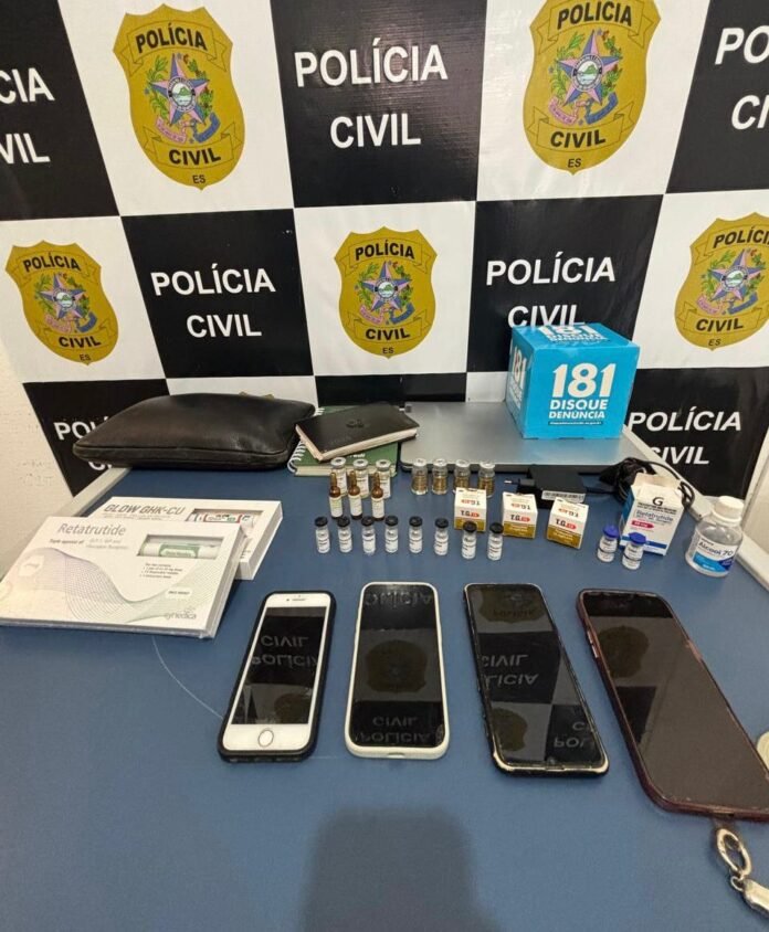 Polícia Civil prende casal suspeito de comércio ilegal de medicamentos para emagrecimento em Cachoeiro de Itapemirim